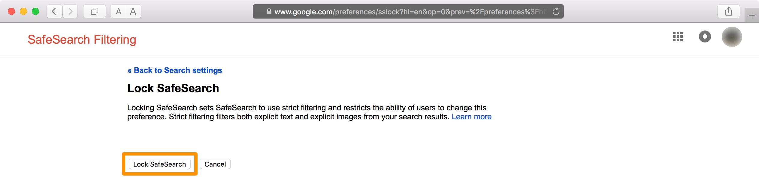 How to use Google SafeSearch to filter explicit web search results