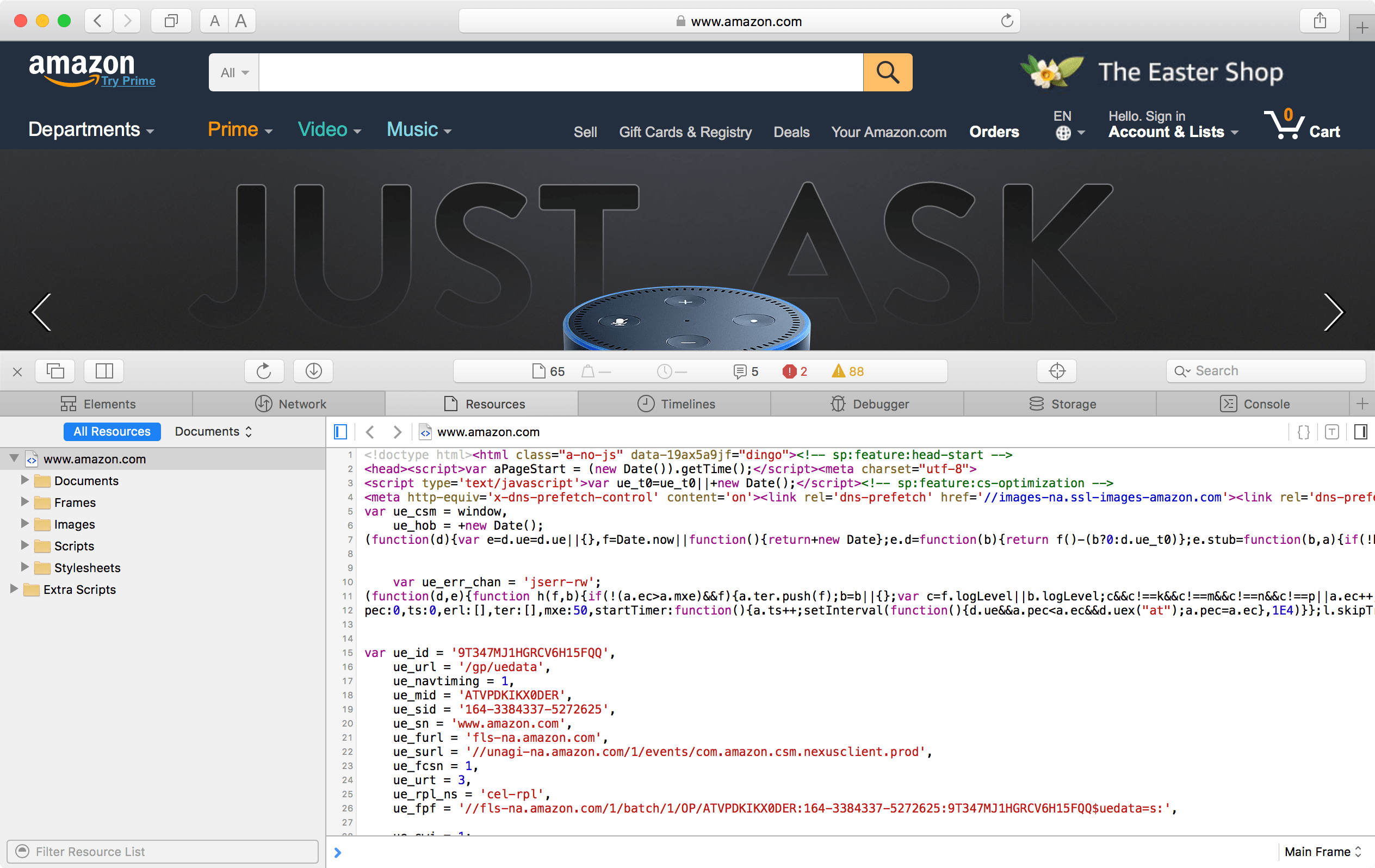 How to view the HTML source code of a web page on iOS or Mac