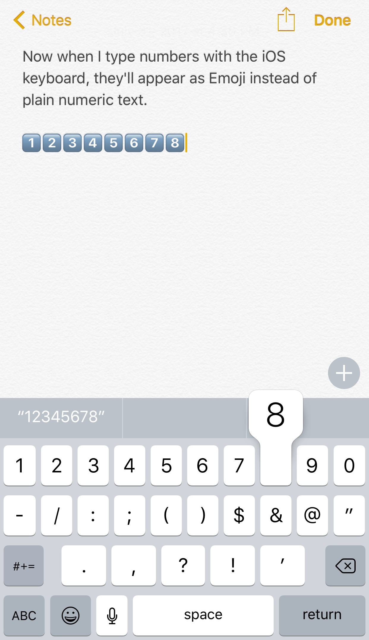 IconKeyb10 inserts numeric Emojis when typing numbers from the iOS keyboard
