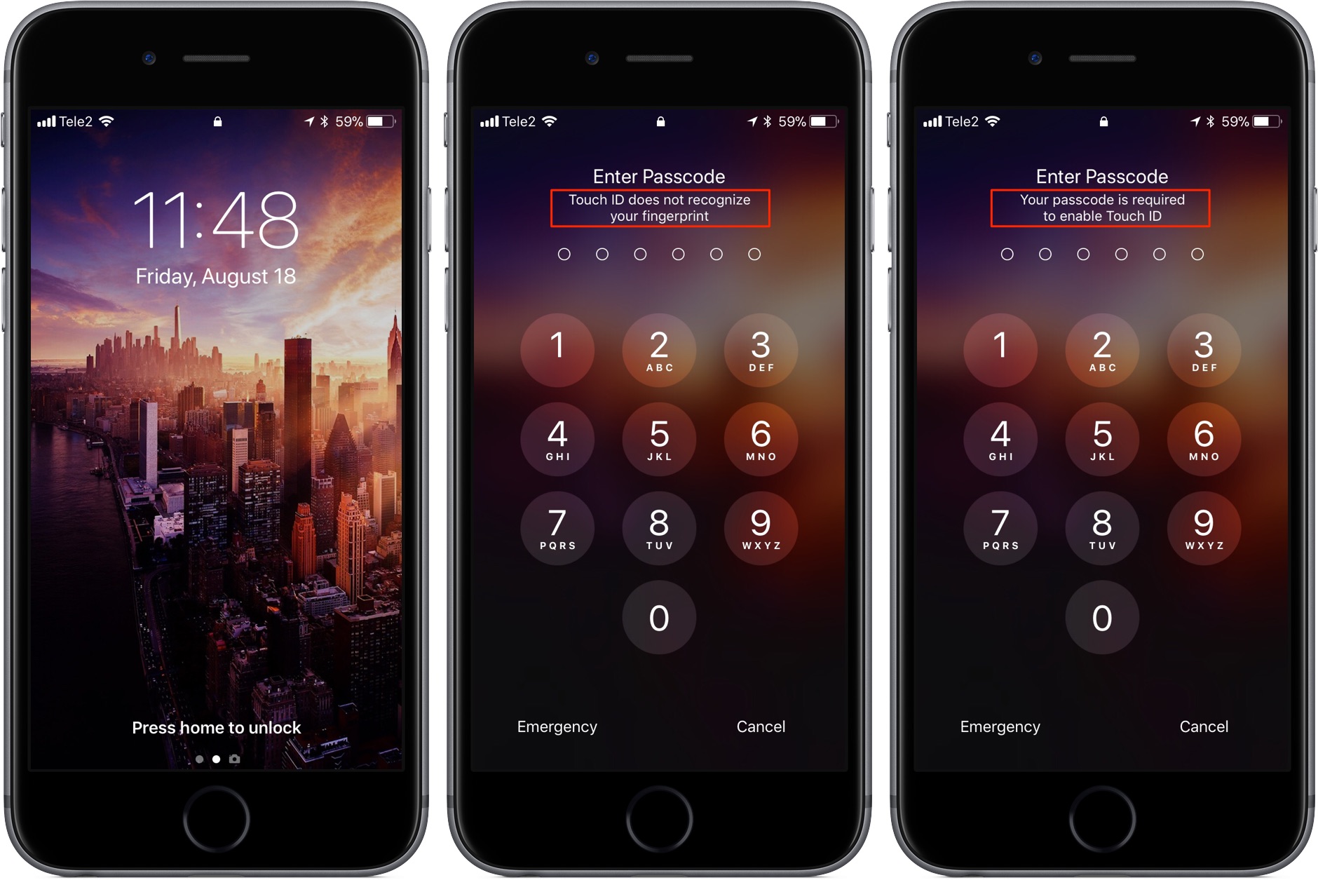 To lock the screen, press the side button 2. How To Temporarily Disable Touch Id At The Lock Screen Require A Passcode