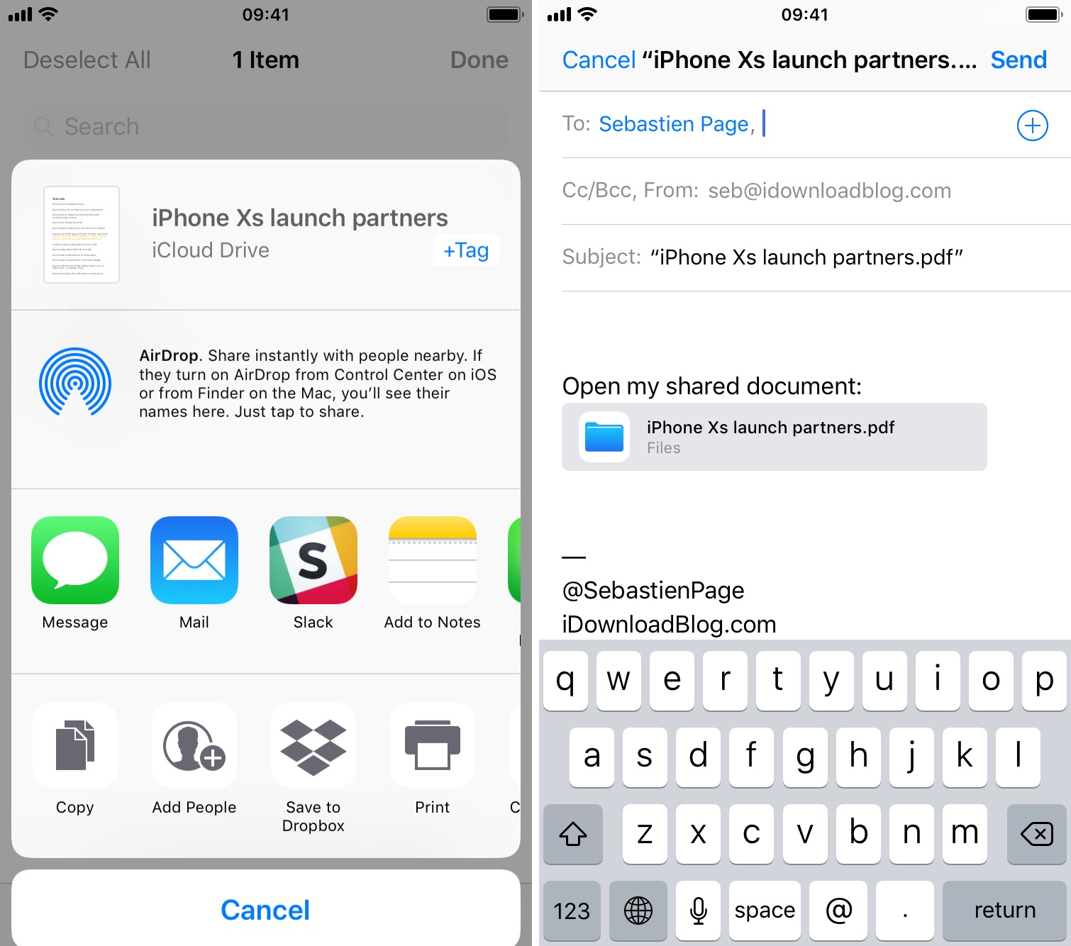 How to share iCloud Drive files