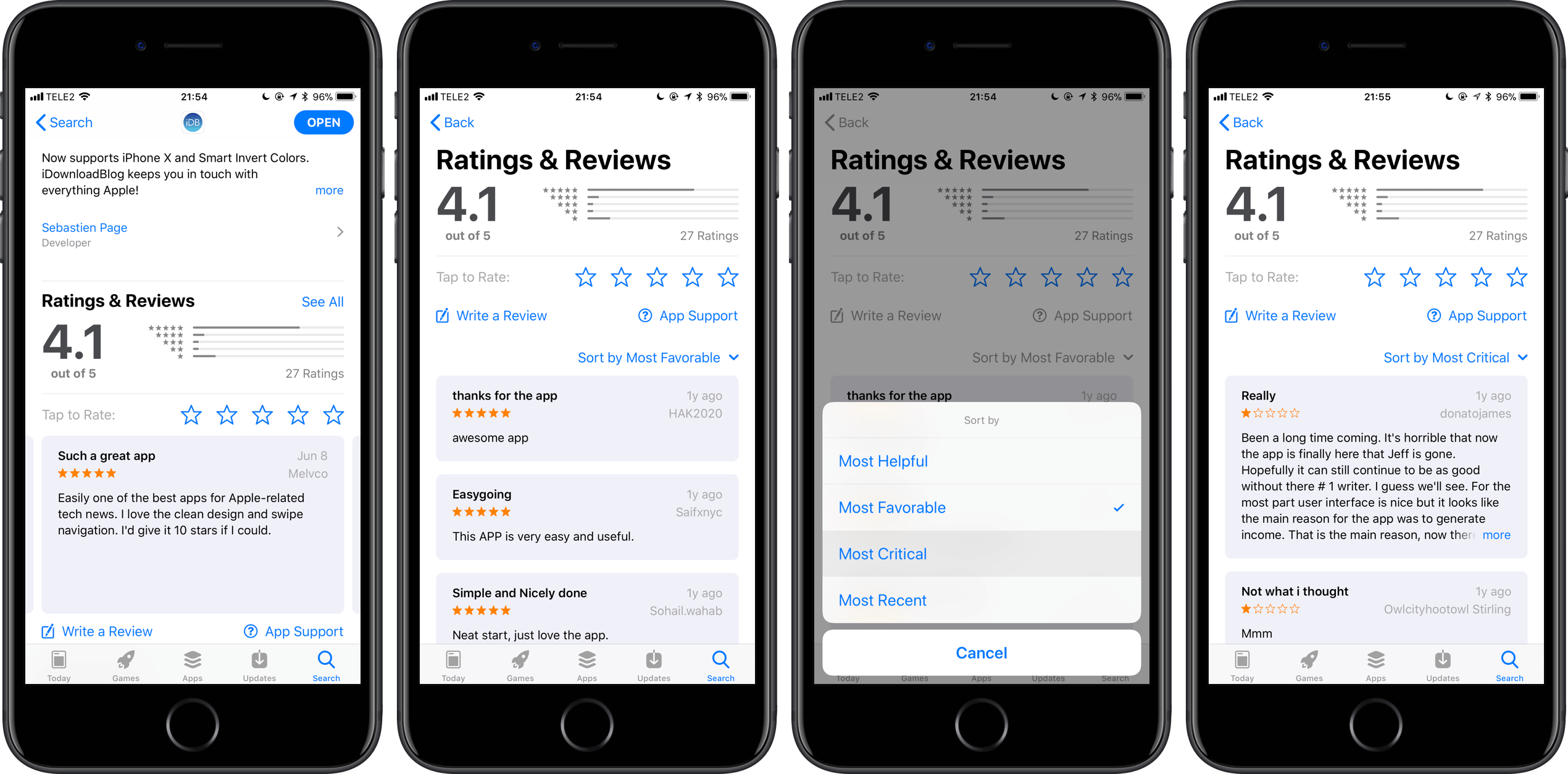 How to designate reviews in App Store as “Helpful” or “Not Helpful”
