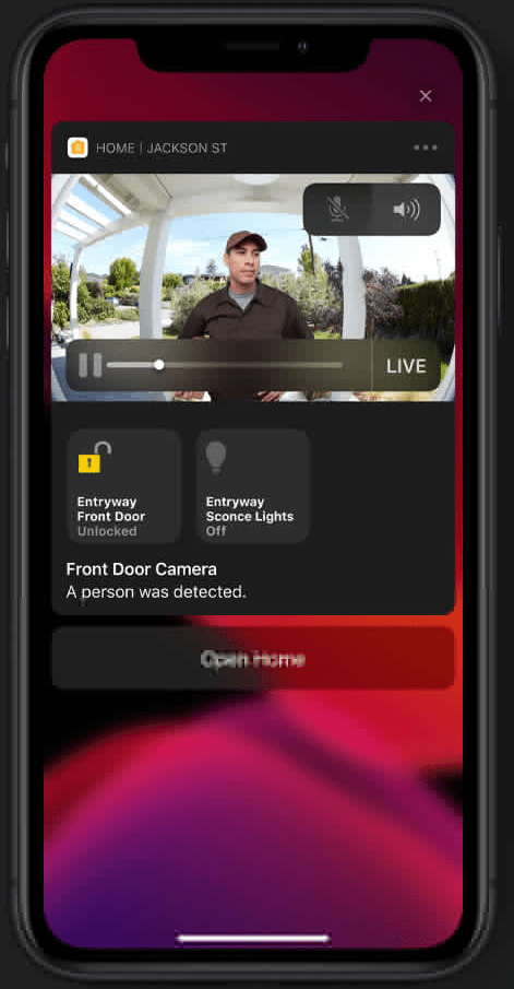 HomeKit-enabled security camera