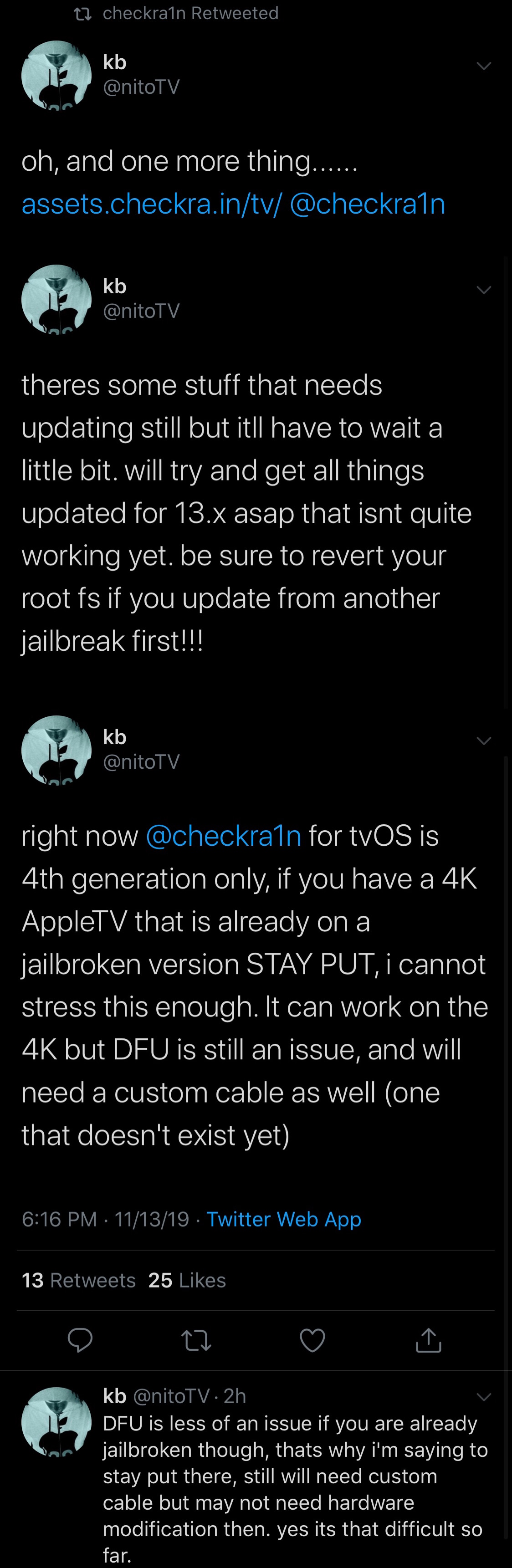 Checkra1n tv jailbreak now available for the Apple TV (4th Generation)
