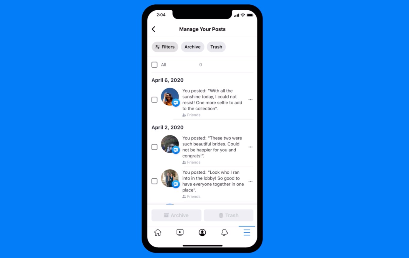 Facebook makes it easier to delete older posts with Manage Activity tool