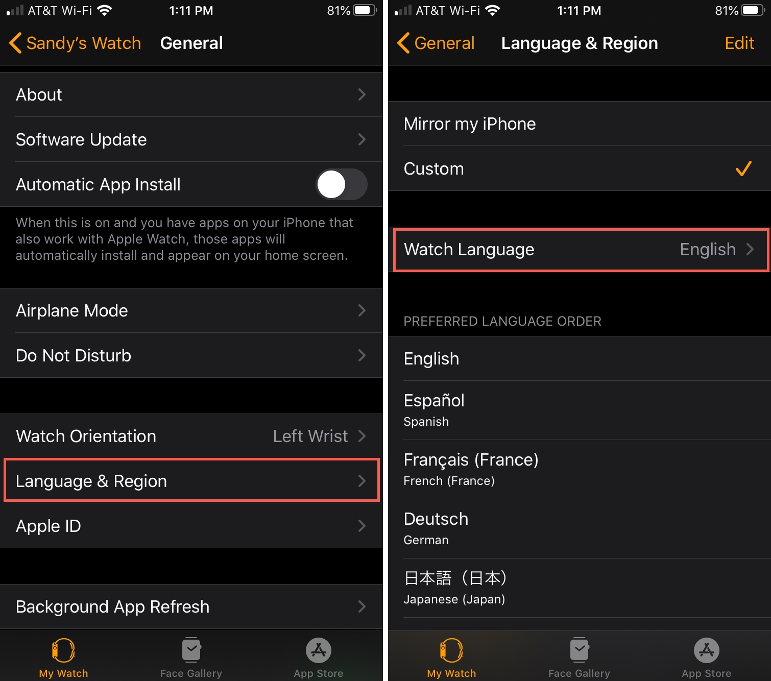 How to change the language on your Apple Watch