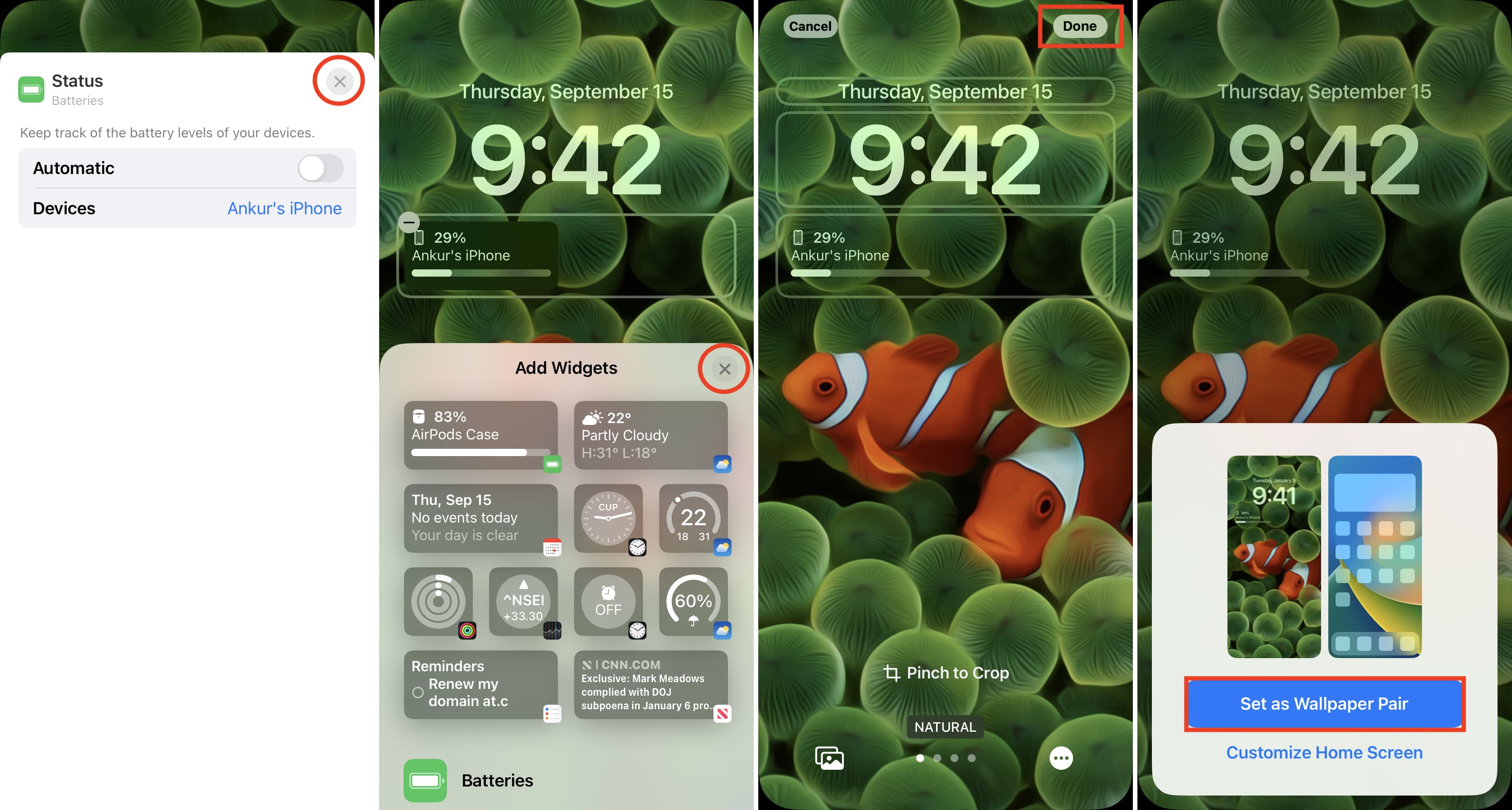 How to customize your iPhone Lock Screen battery widget