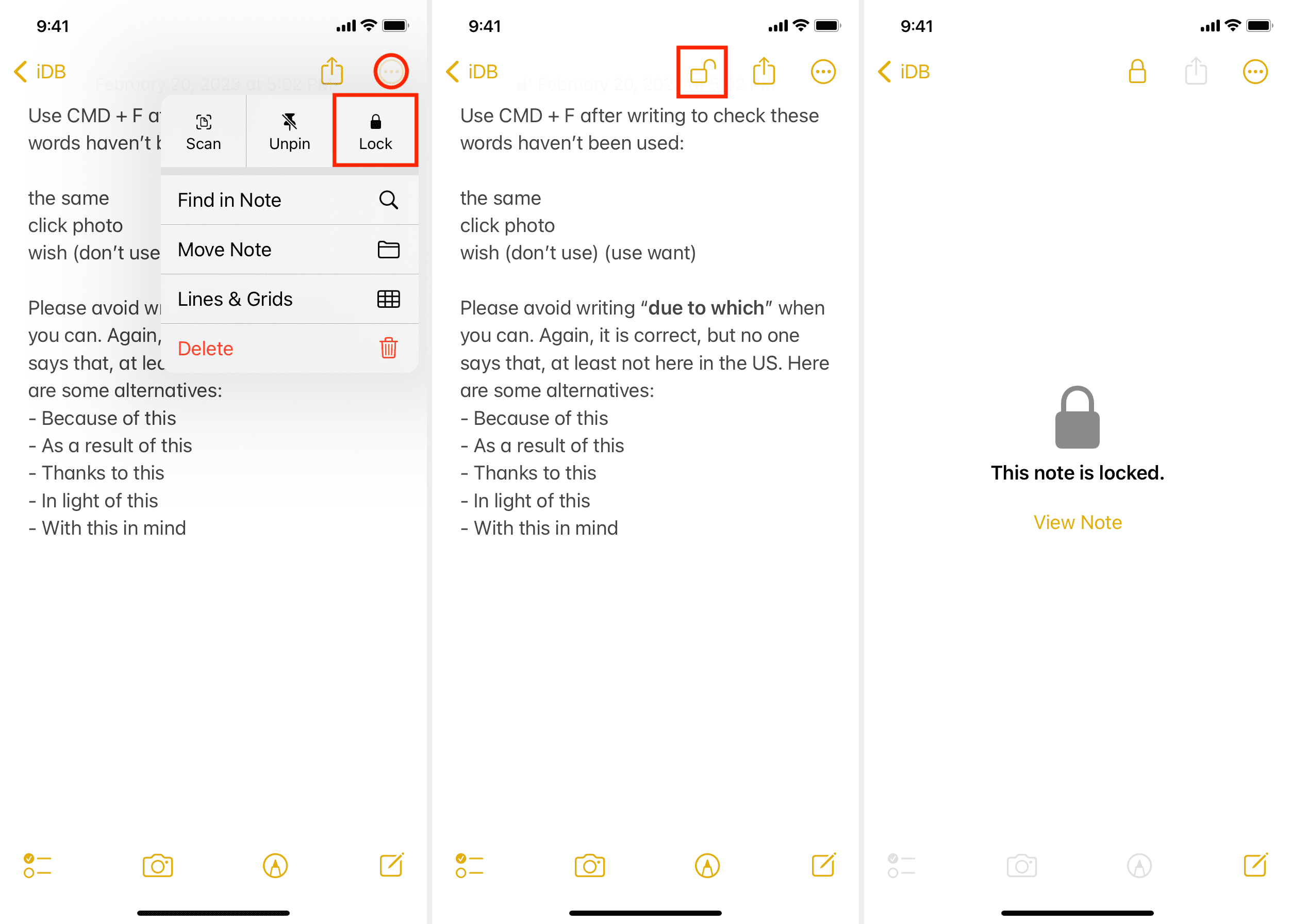 How to lock your notes on iPhone, iPad, and Mac