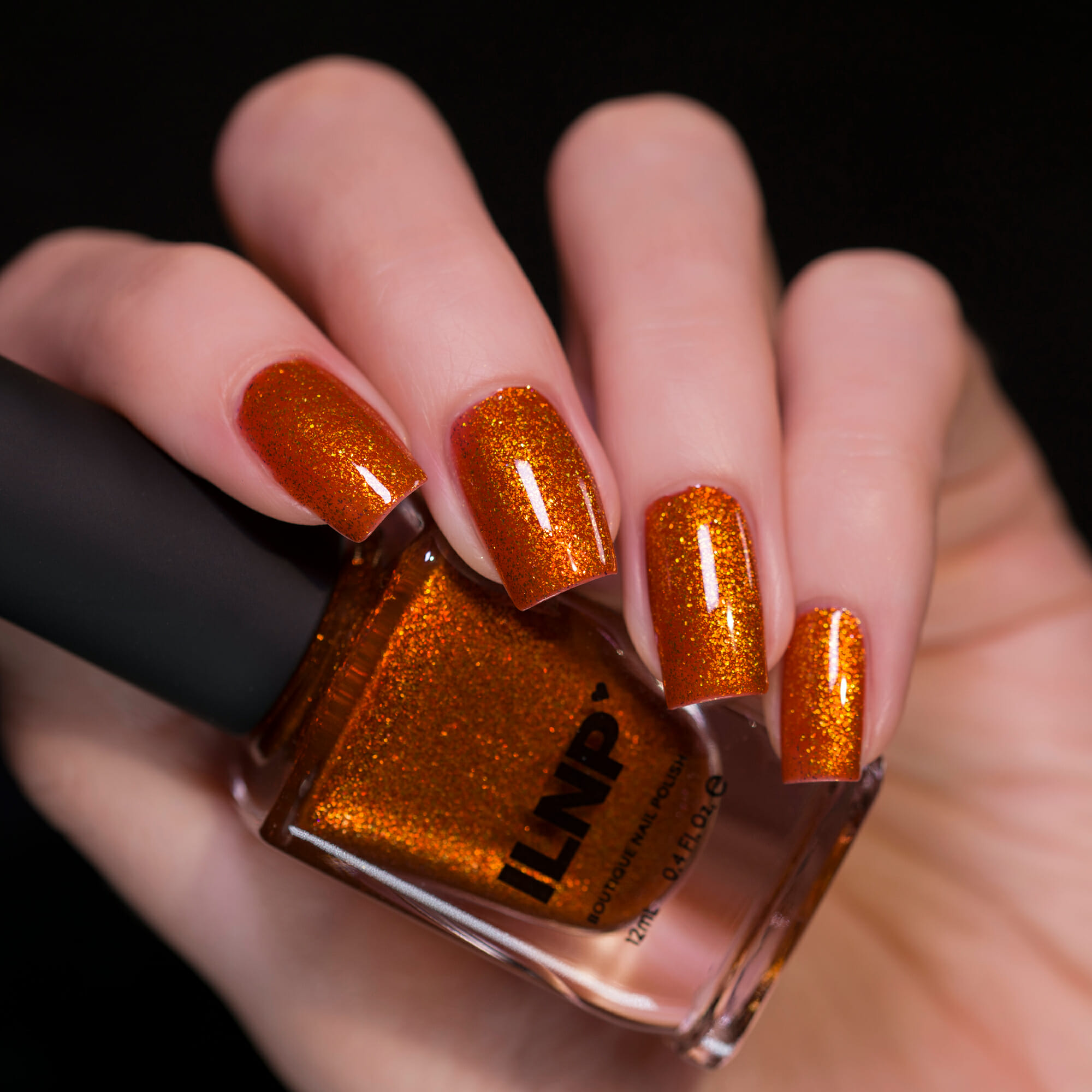 ILNP Pumpkin Patch Vivid Burnt Orange Shimmer Nail Polish