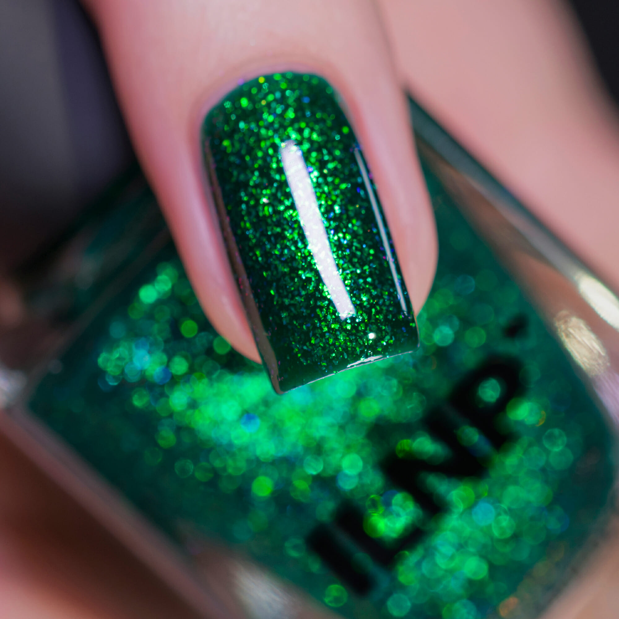 ILNP Good Fortune Radiant Emerald Green Shimmer Nail Polish