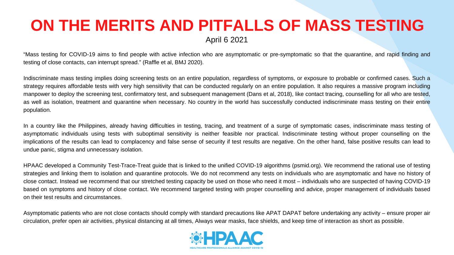 In fresh push for 'mass testing,' medical workers share dangers of testing entire population