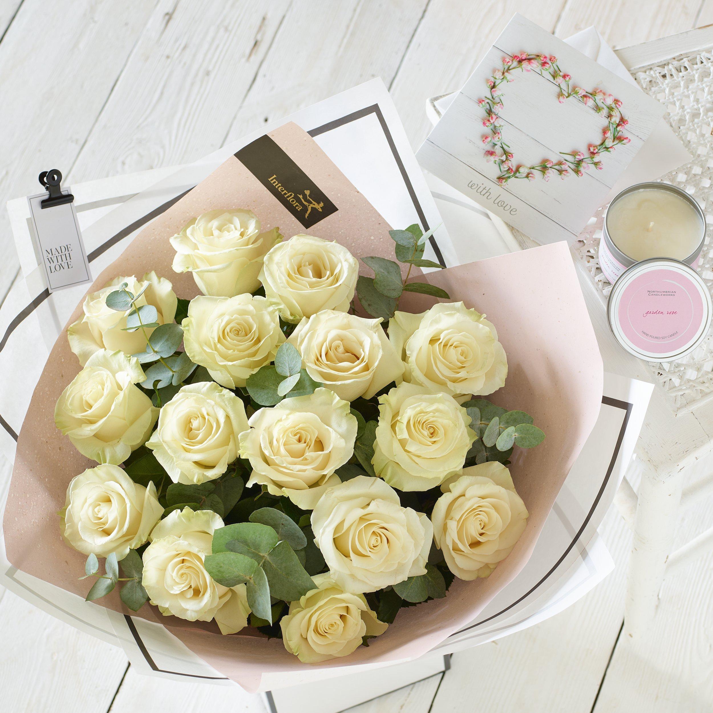 White Rose Gift Set Beautifully Simple Interflora