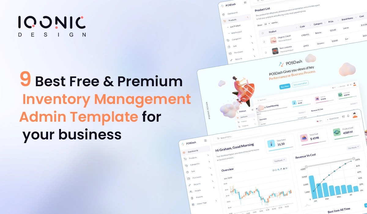 9 Best Free & Premium Inventory Management Admin Template for your business Iqonic Design