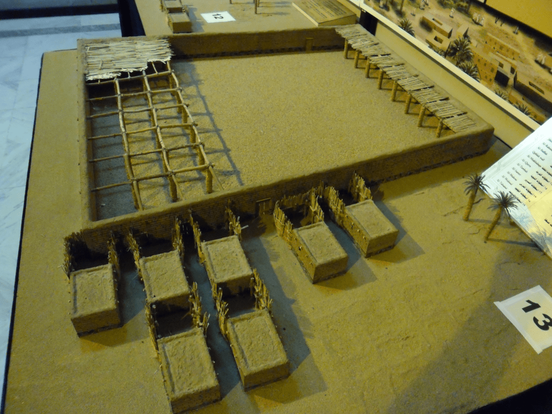 (A replica of the Prophet's mosque and some of his houses. Courtesy of