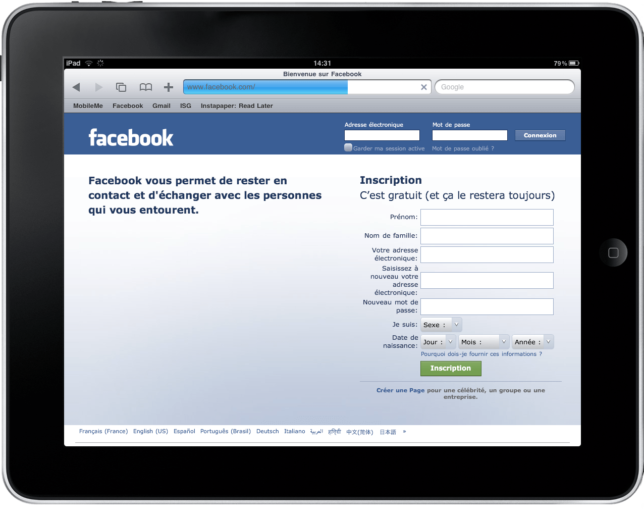 Touch Facebook Login Telegraph