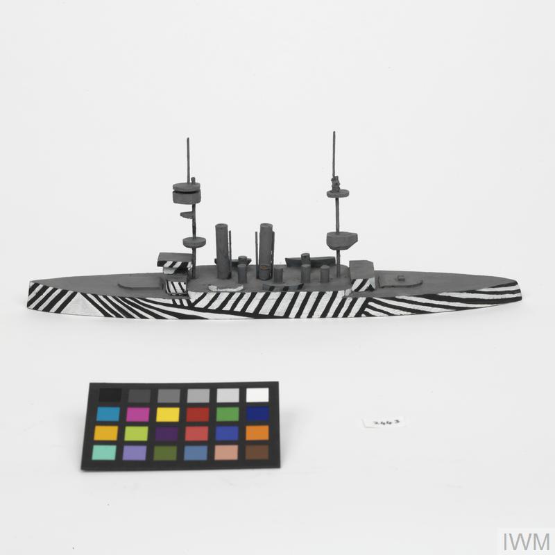 Dazzle Painted Ship Model HMS London 186 Imperial War Museums