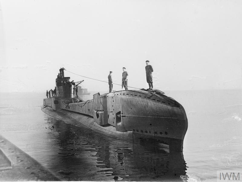 HM SUBMARINE THUNDERBOLT, FORMERLY HMS THETIS, ON HER RETURN TO HARBOUR