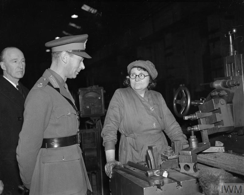 A ROYAL VISIT TO THORP ARCH ROYAL ORDNANCE FACTORY, WETHERBY, YORKSHIRE