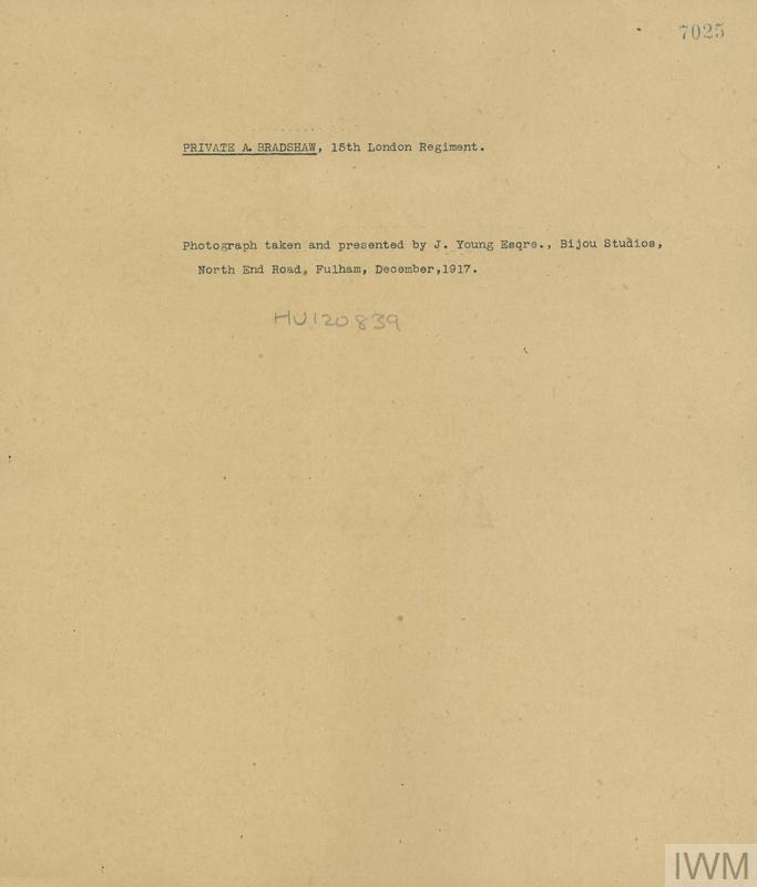 Private Alfred Bradshaw Imperial War Museums