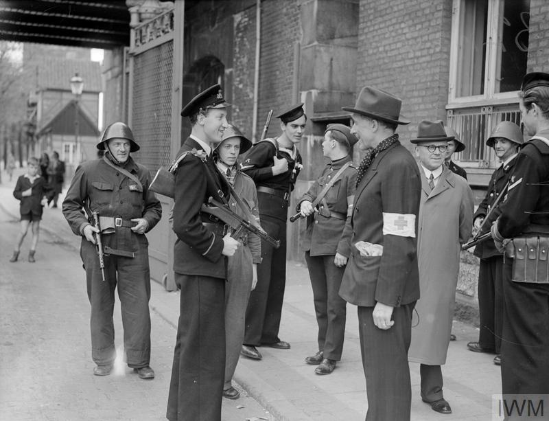 THE SURRENDER OF GERMAN KRIEGSMARINE HEAVY CRUISER KM PRINZ EUGEN AT