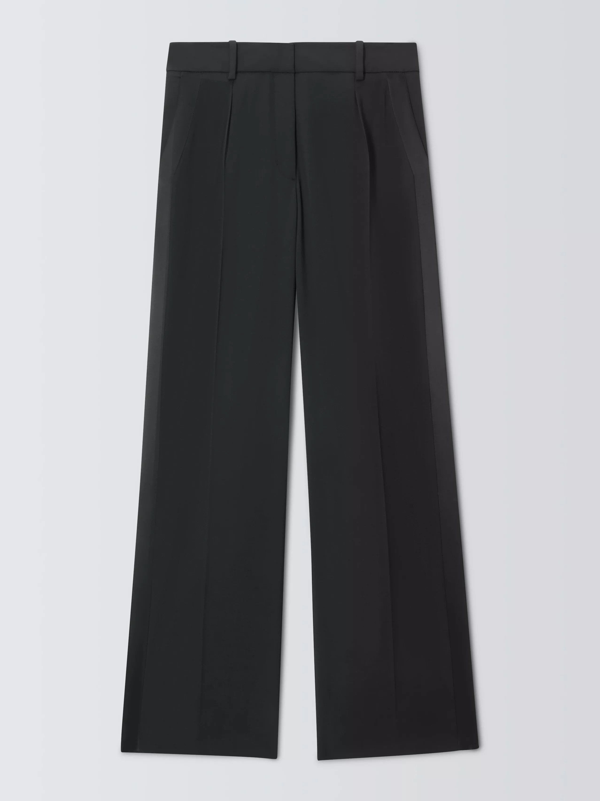 John Lewis Slim Fit Tuxedo Trousers, Black, 14