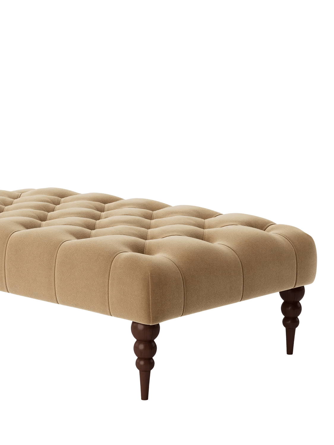 Swoon Plymouth Footstool, Easy Velvet Biscuit