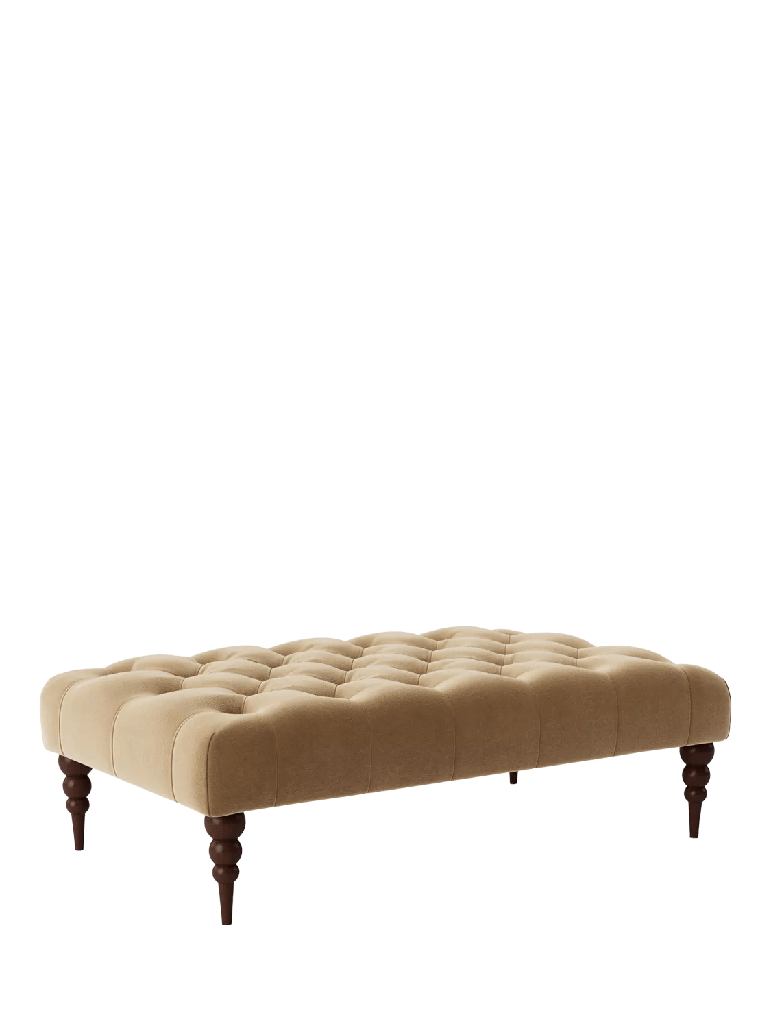 Swoon Plymouth Footstool, Easy Velvet Biscuit