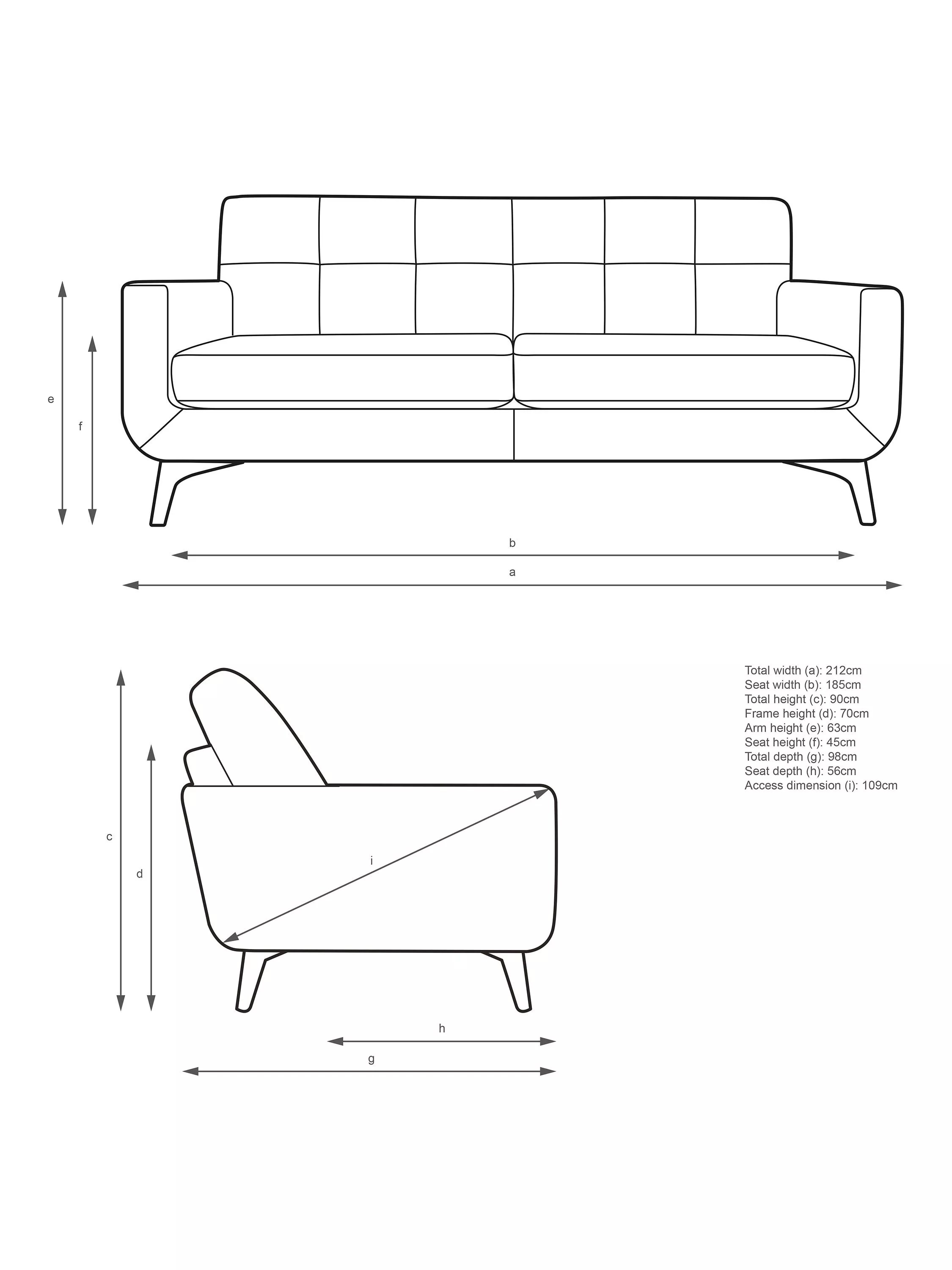 John Lewis Barbican Grand 4 Seater Leather Sofa, Light Leg, Premium Caramel