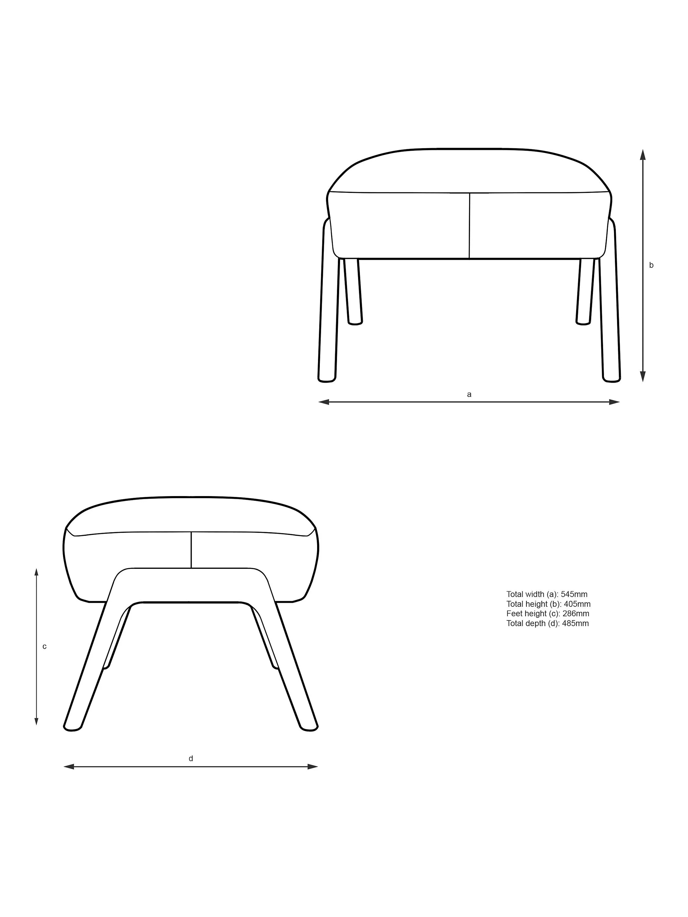 John Lewis Hendricks Leather Footstool, Light Leg, Matt Tan