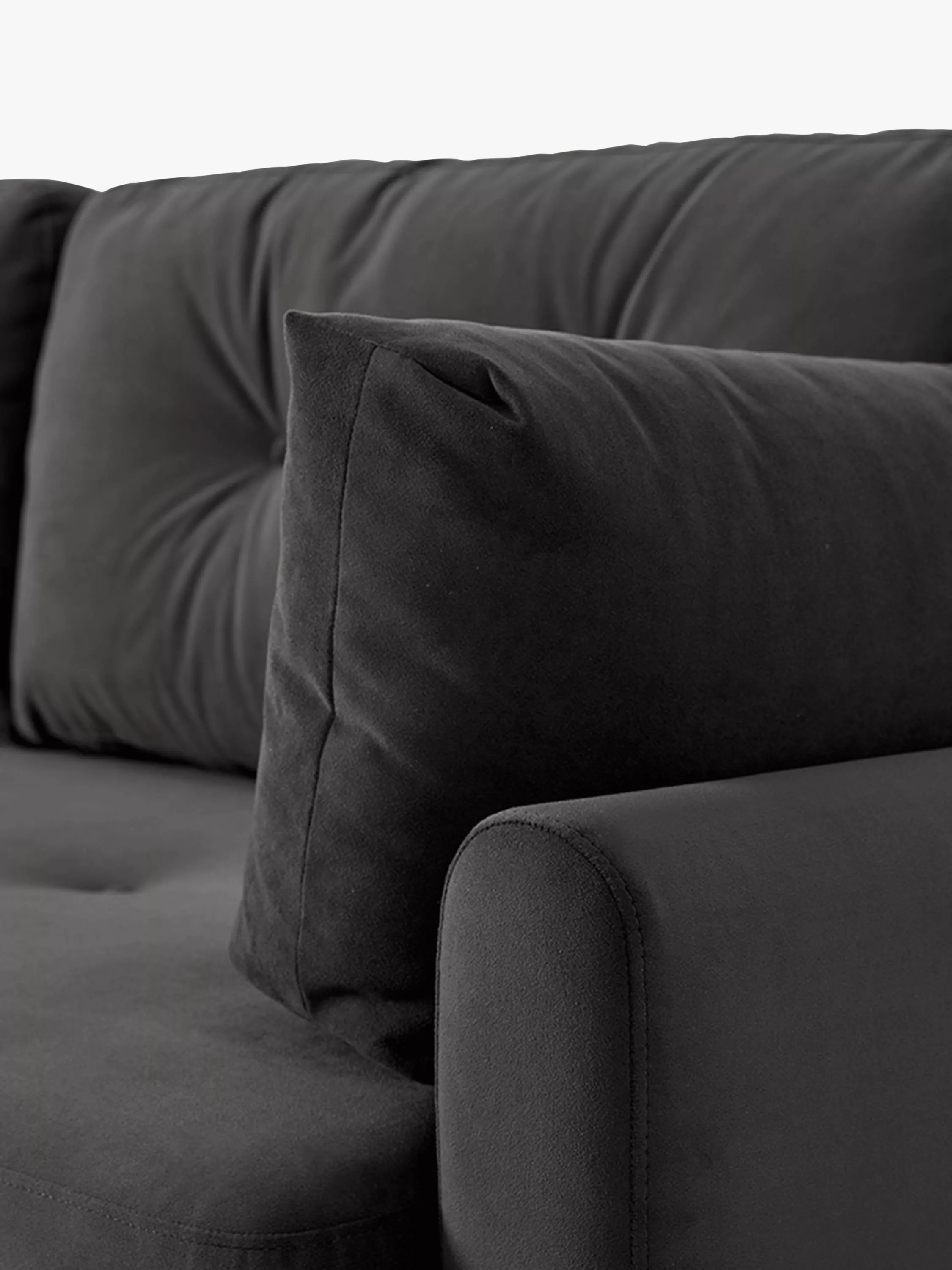 Swyft Model 04 Large 3 Seater Double Sofa Bed, Charcoal Velvet