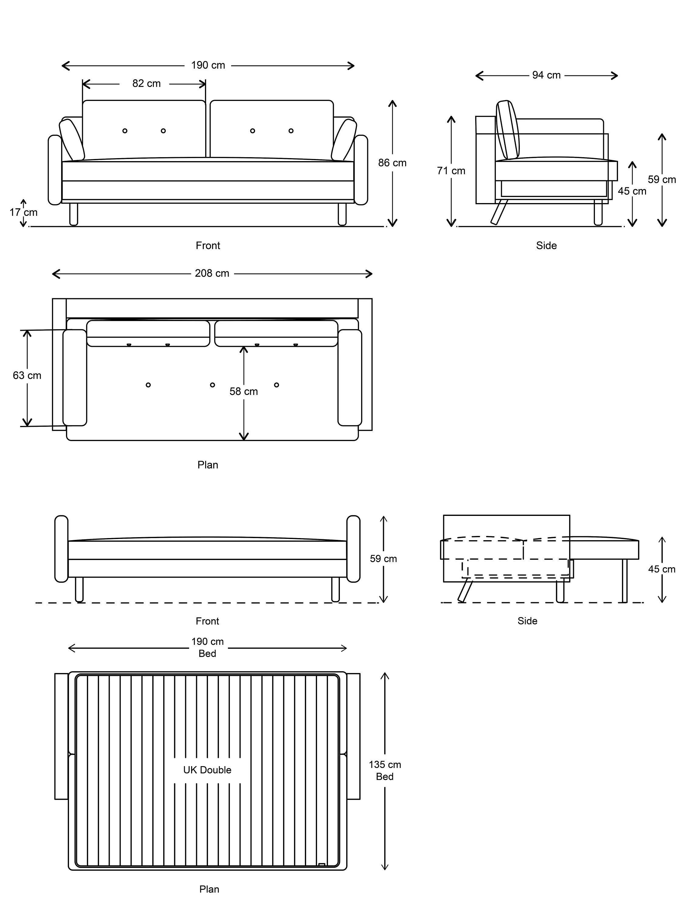 Swyft Model 04 Large 3 Seater Double Sofa Bed, Velvet Mustard