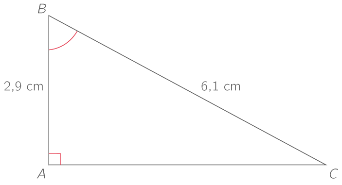 Calculer un angle de triangle rectangle à l'aide des relations de