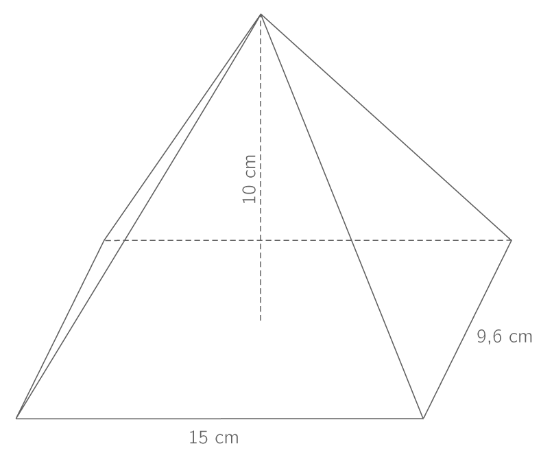 Calculer le volume d'une pyramide à base rectangulaire 4e Exercice