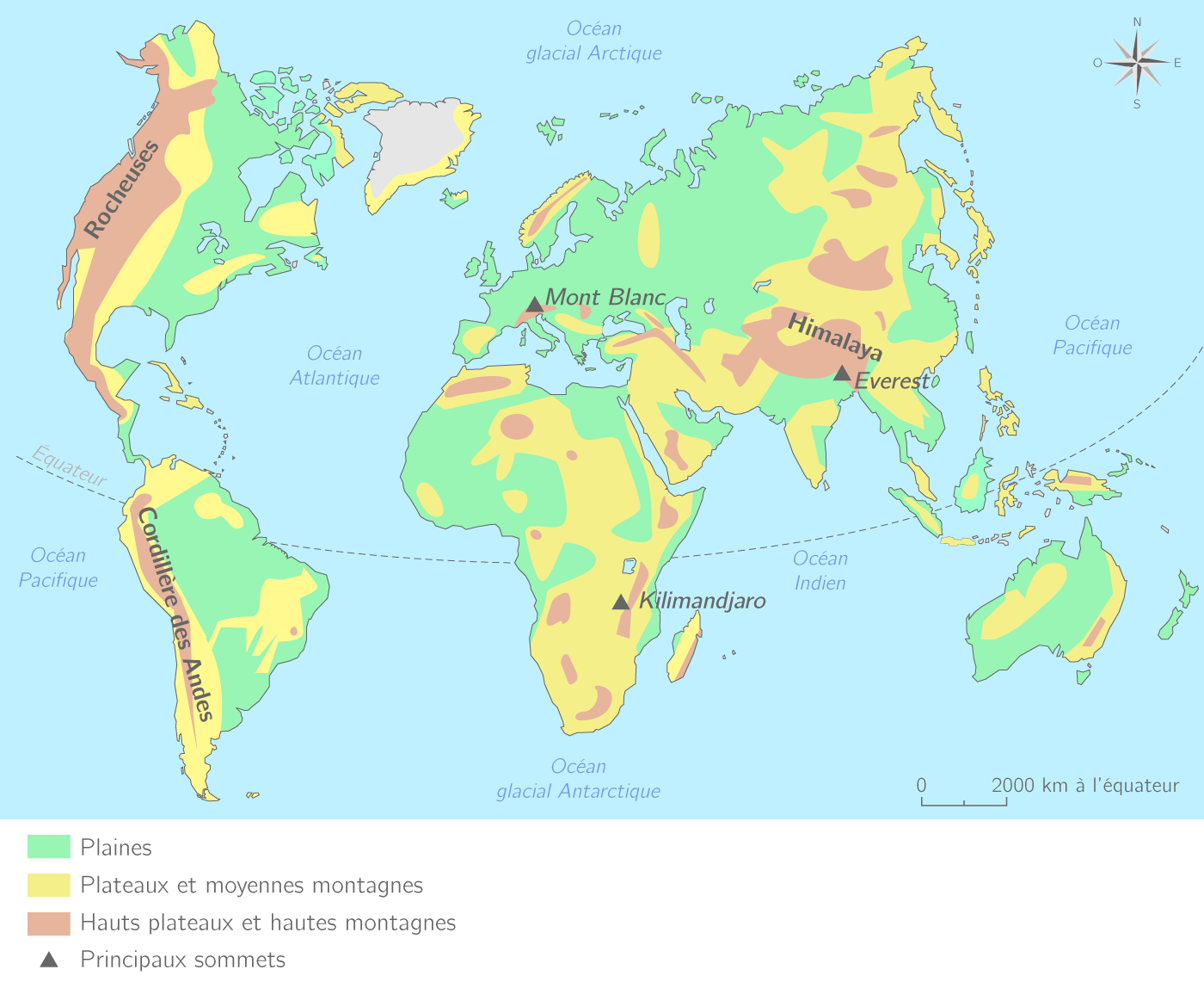 Les milieux physiques dans le monde Tle Carte Géographie Kartable