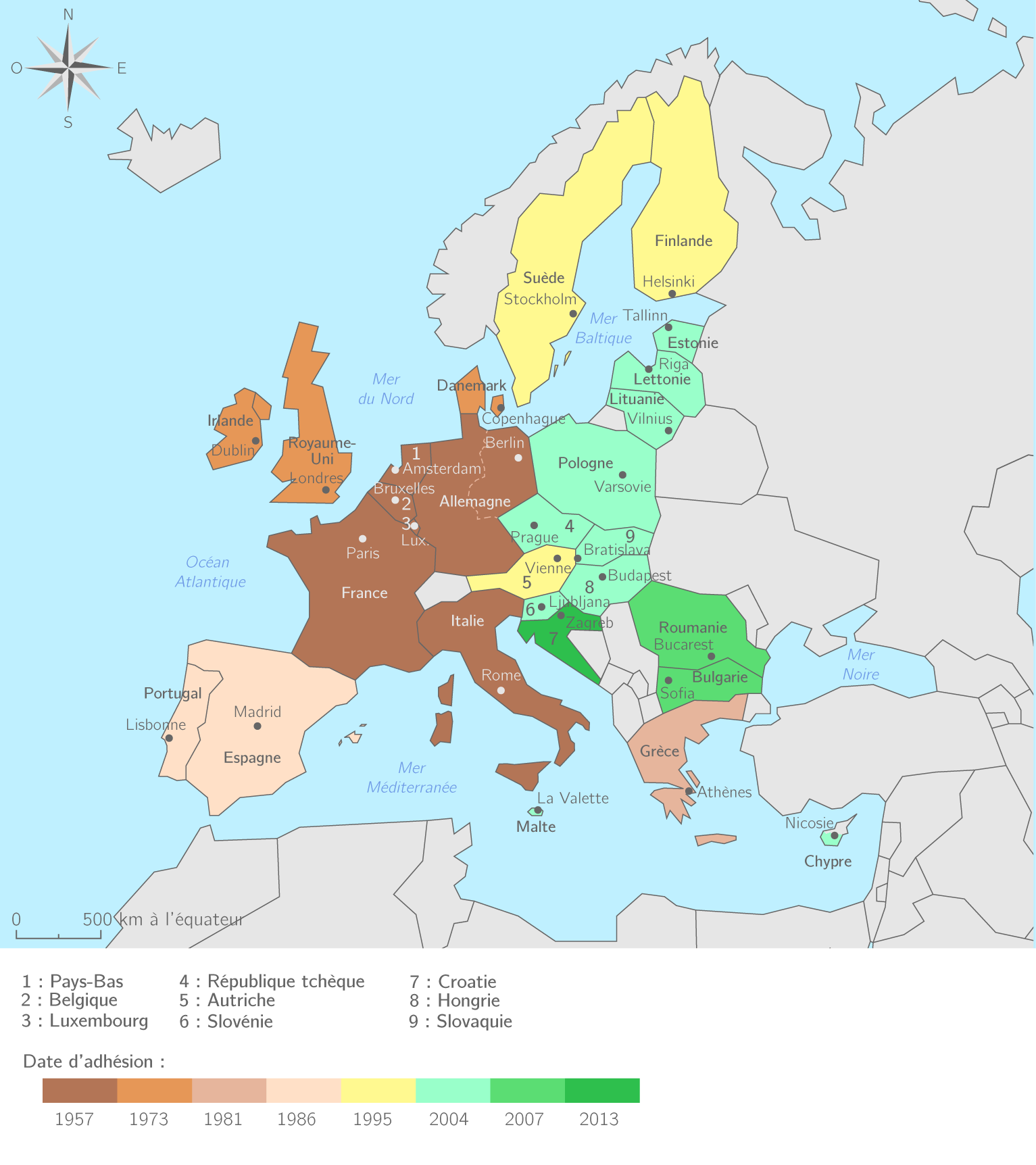 Pain Points De La Carte De L'europe Avant 1989 La construction européenne depuis 1990 3e Questions sur documents