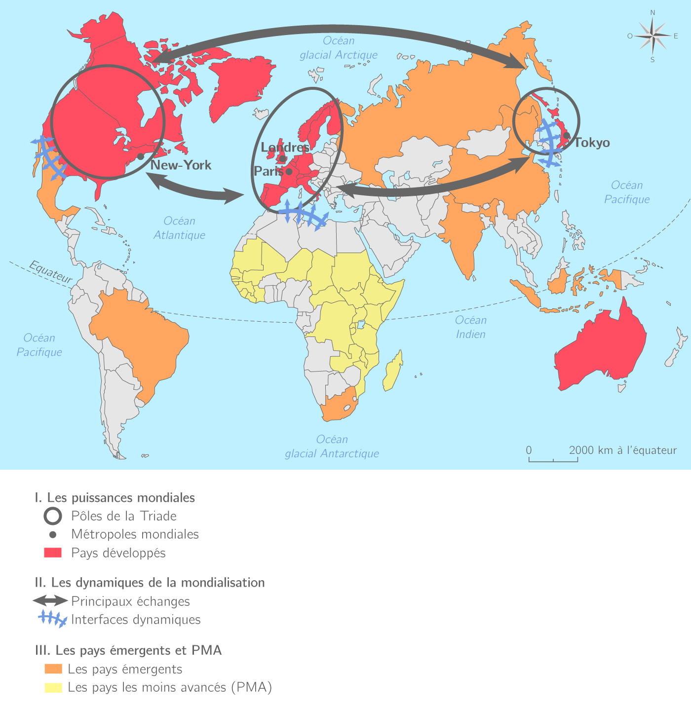 Carte Sur La Mondialisation La mondialisation 4e Carte Géographie Kartable