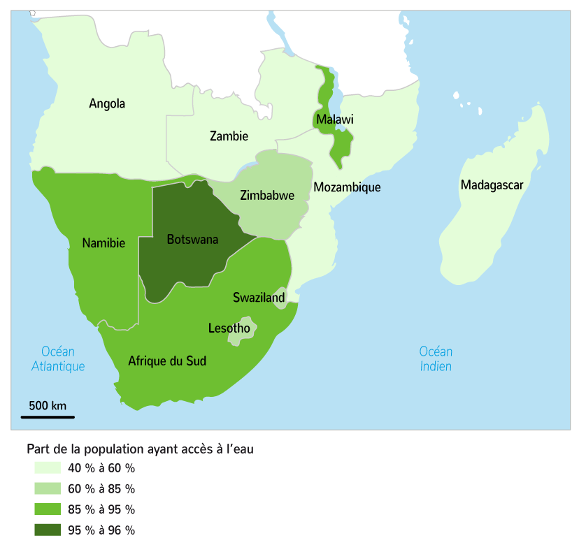 Les Points Douloureux De La Carte D'afrique Australe Les milieux d'Afrique australe valoriser et ménager 2nde Cours