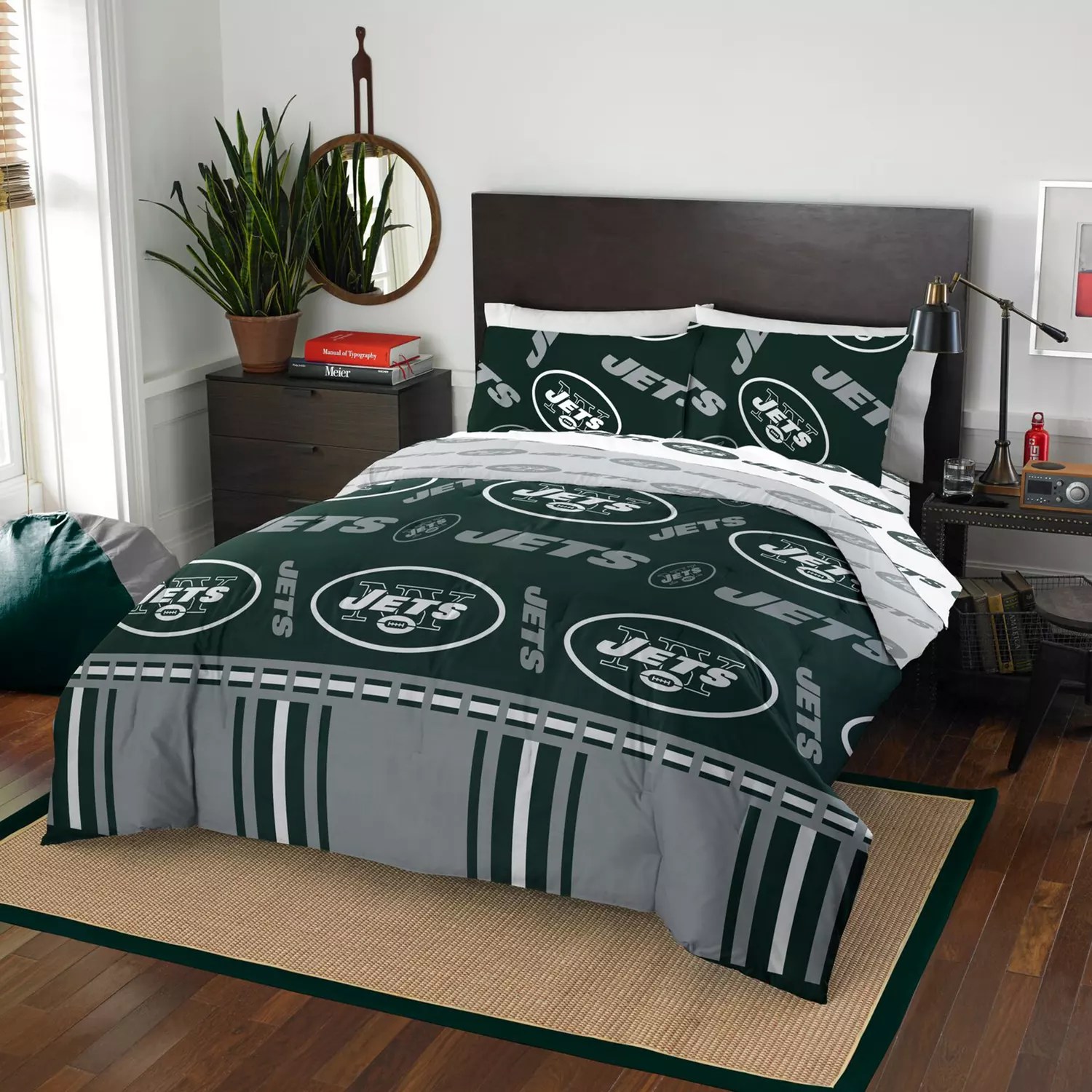 Factory Outlet Stores New York Jets NFL Full Bedding Set