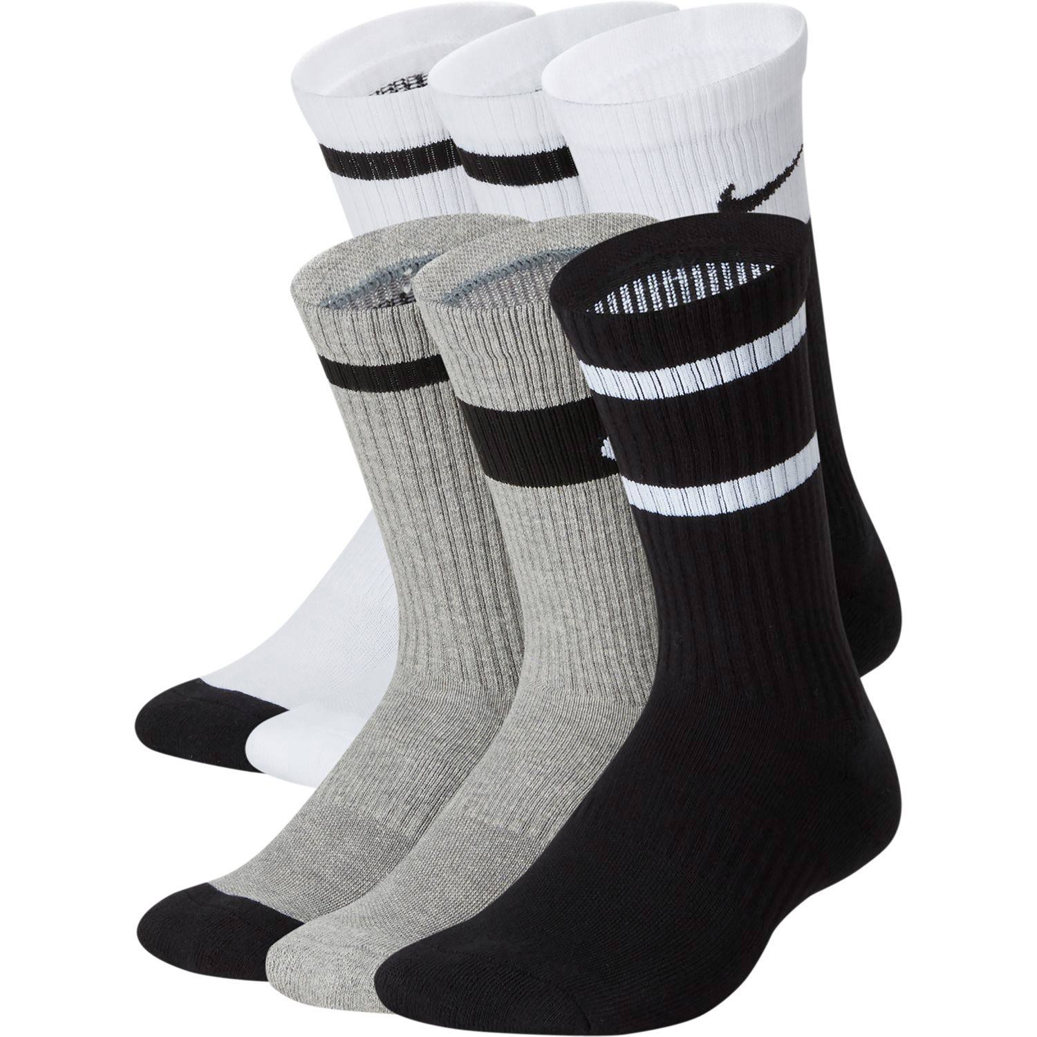 Nike Kids Everyday Cushioned Dri-FIT Crew Socks (6-Pack) .00