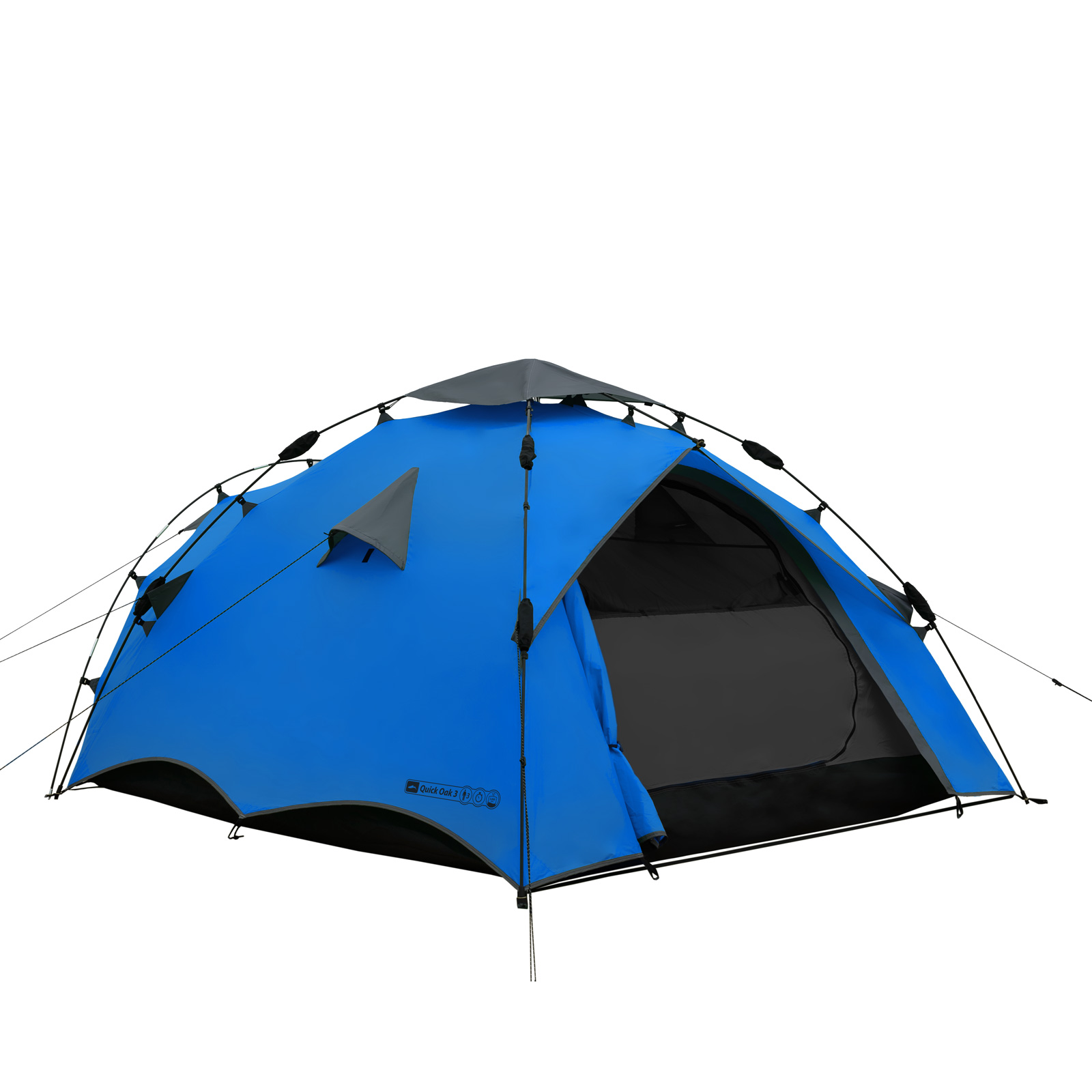 Campingzelt QEEDO Quick Oak 3 Sekundenzelt 3 Personen Zelt Wurfzelt Pop