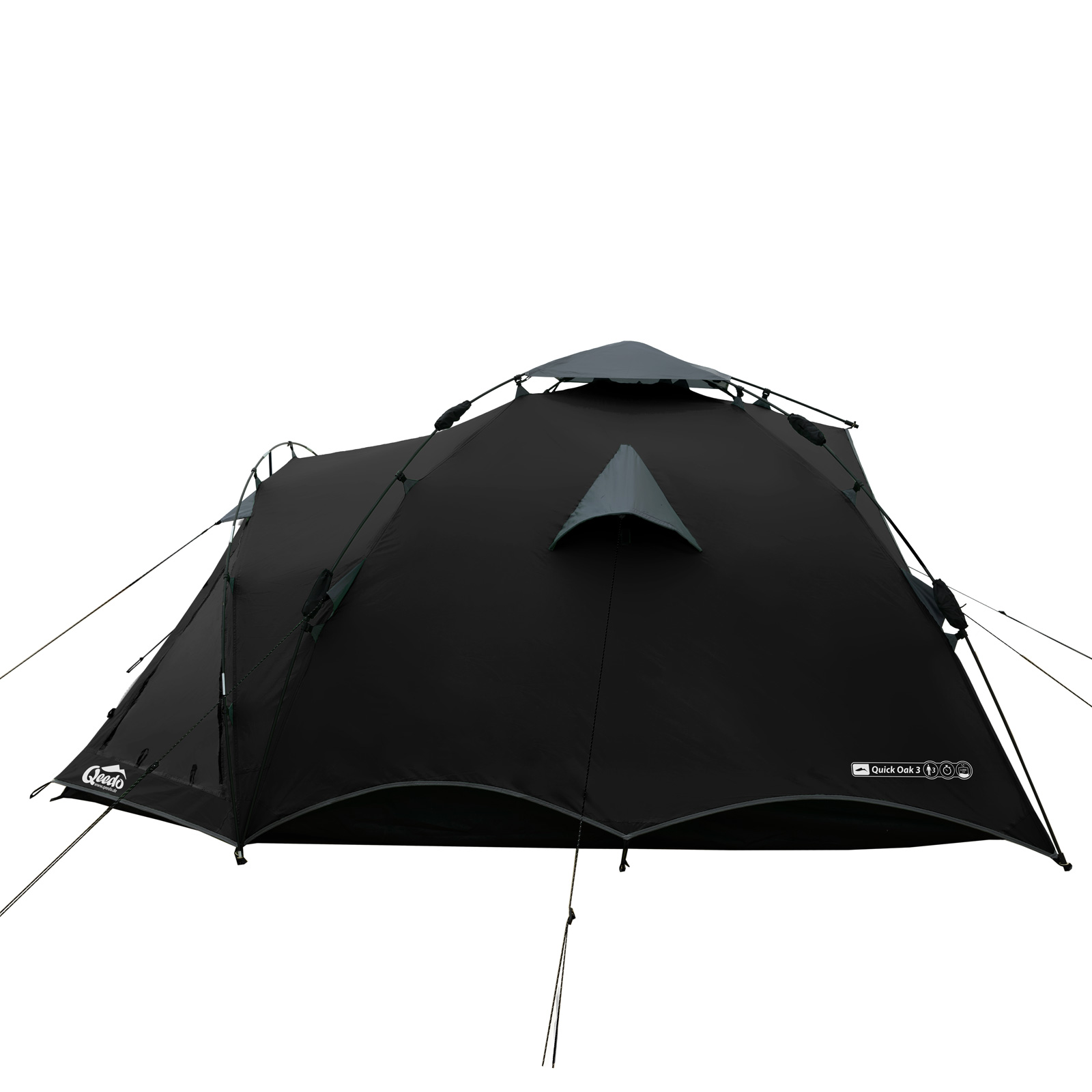 QEEDO Quick Oak schwarz 3 Personen Campingzelt Sekunden Zelt