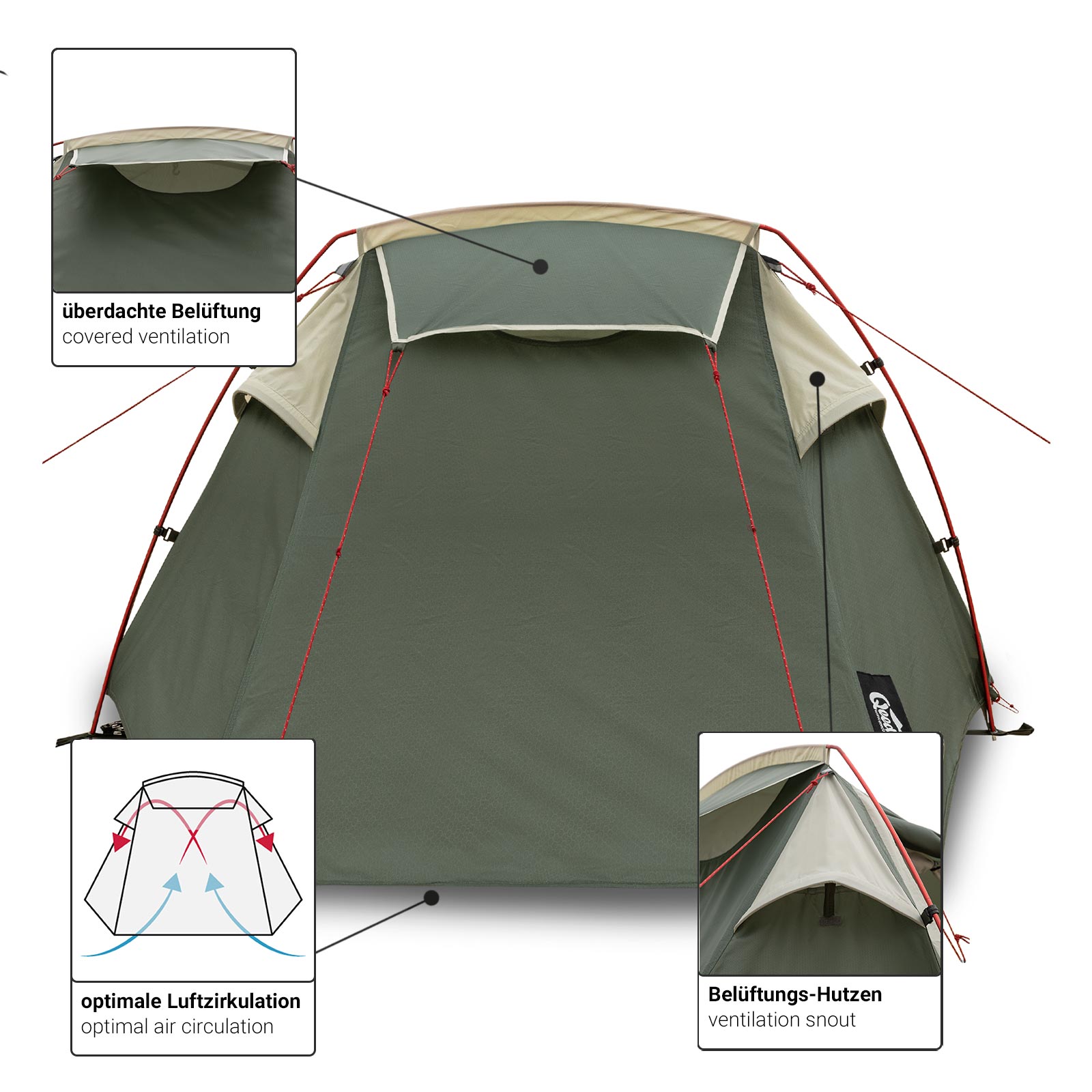 Qeedo Light Spruce 1, Trekkingzelt für 1 Person ultraleicht, kompakt eBay