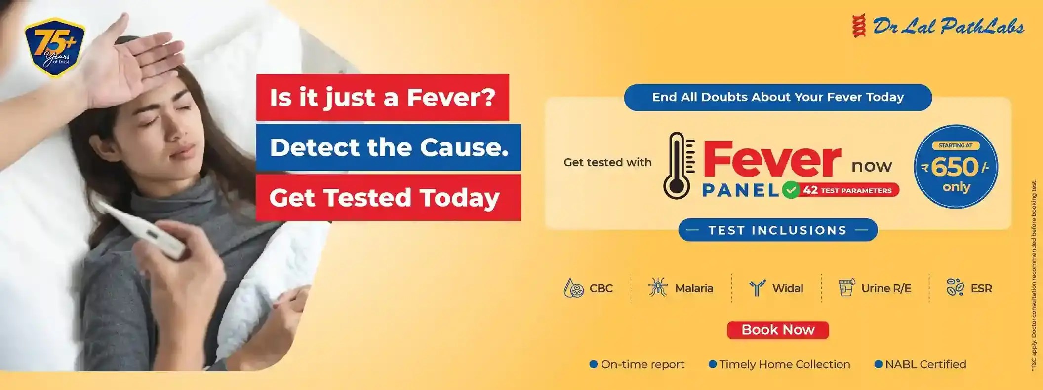 Fever Profile Test Book for Home Collection, Symptoms & Related Test