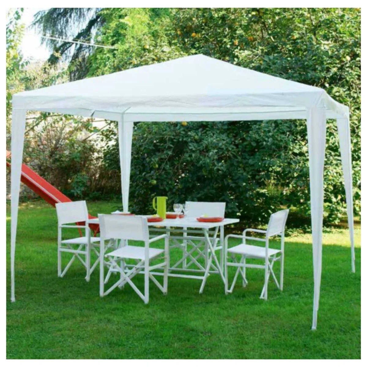 Gazebo ferro bianco L 300 cm x P 300 cm, H 2.53 m Leroy Merlin