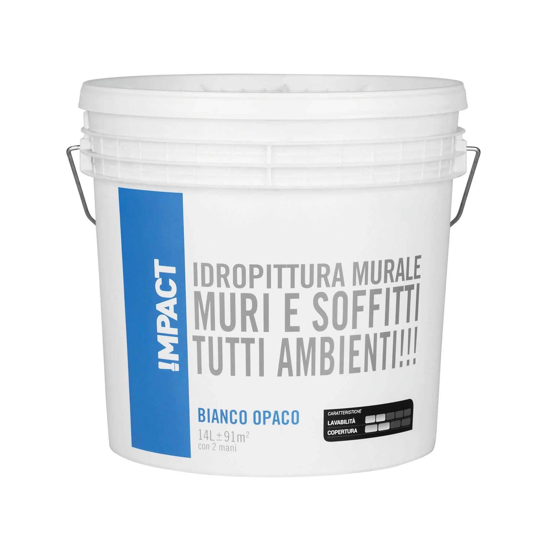 Pittura murale traspirante IMPACT bianco 14 L Leroy Merlin
