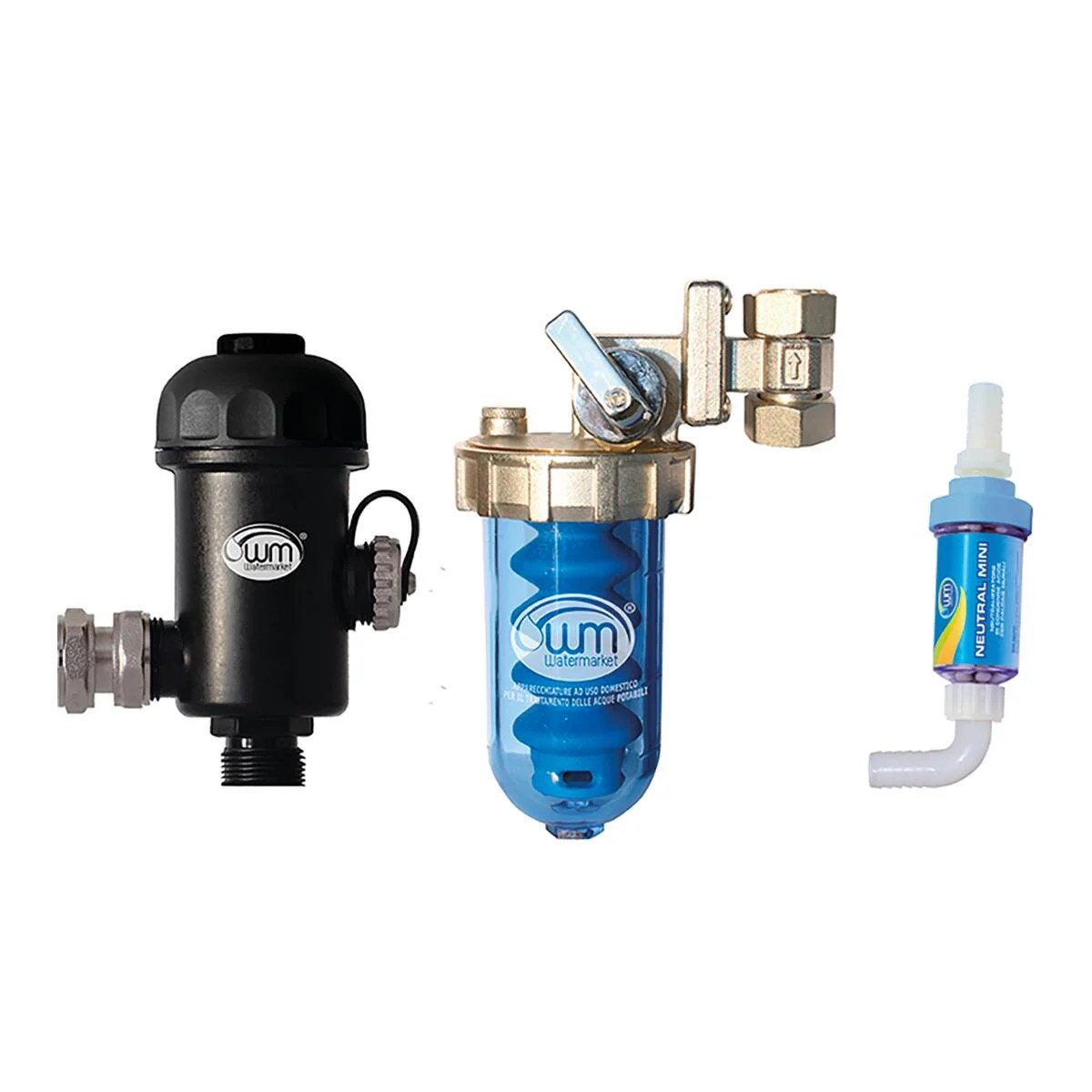 Filtro cartuccia in acciaio inox WATERMARKET per caldaia a