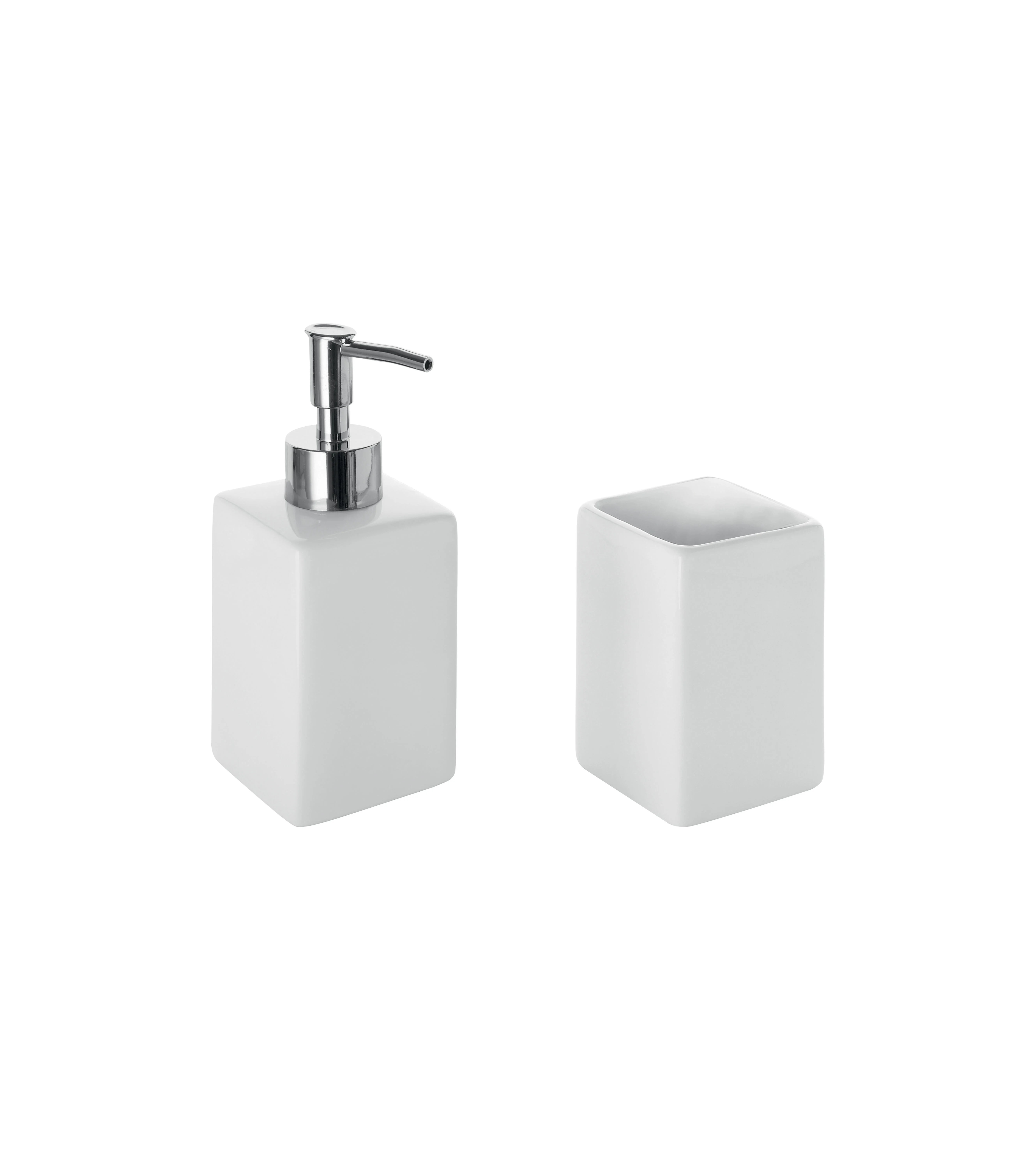 Set di accessori per bagno bianco in ceramica Leroy Merlin