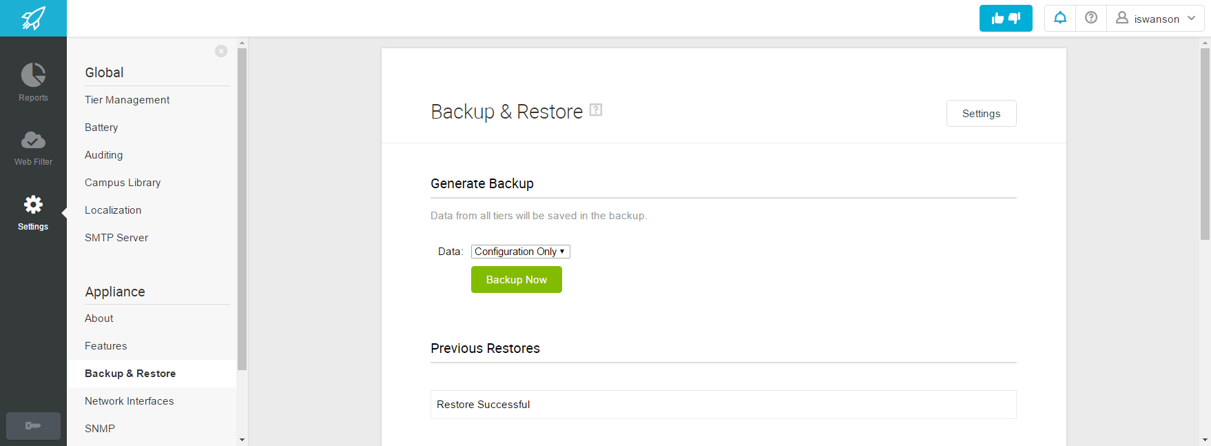 Backup and Restore Basics Lightspeed Systems Community Site