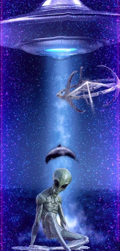 Alien Encounter Mobile Wallpaper Free Download