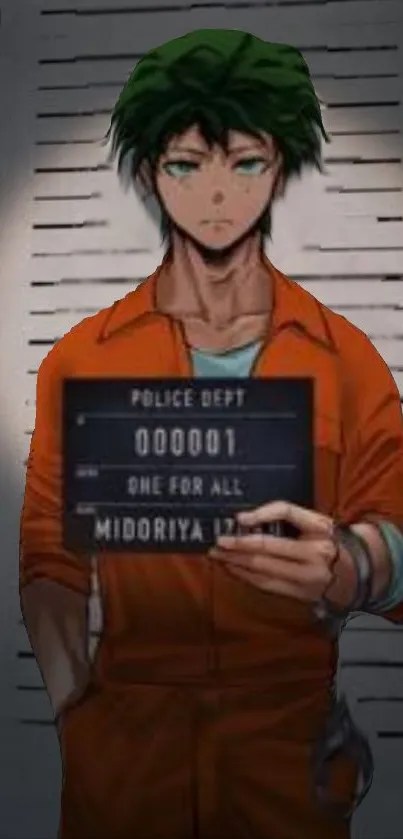 Anime Character Mugshot Wallpaper Free Download